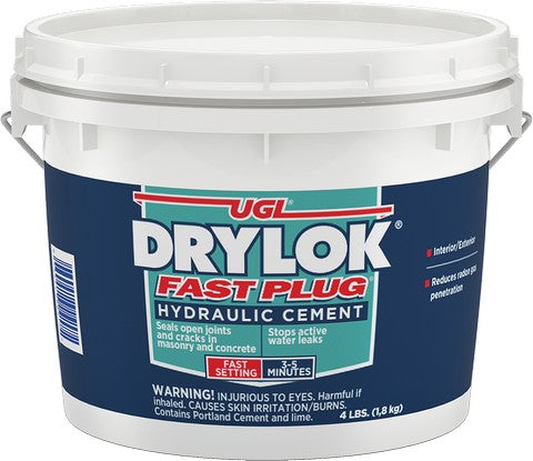 UGL Drylok Fast Plug Hydraulic Cement 4 Lb Container