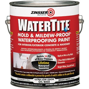 Zinsser WaterTite Mold & Mildew-Proof Waterproofing Paint 05001