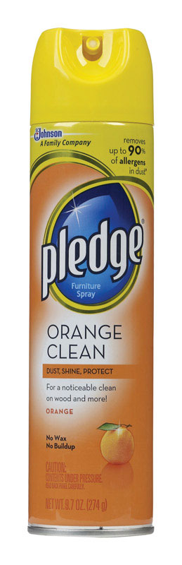 Pledge Orange Clean Furniture Spray 9.7 Oz 72373 - Box of 6