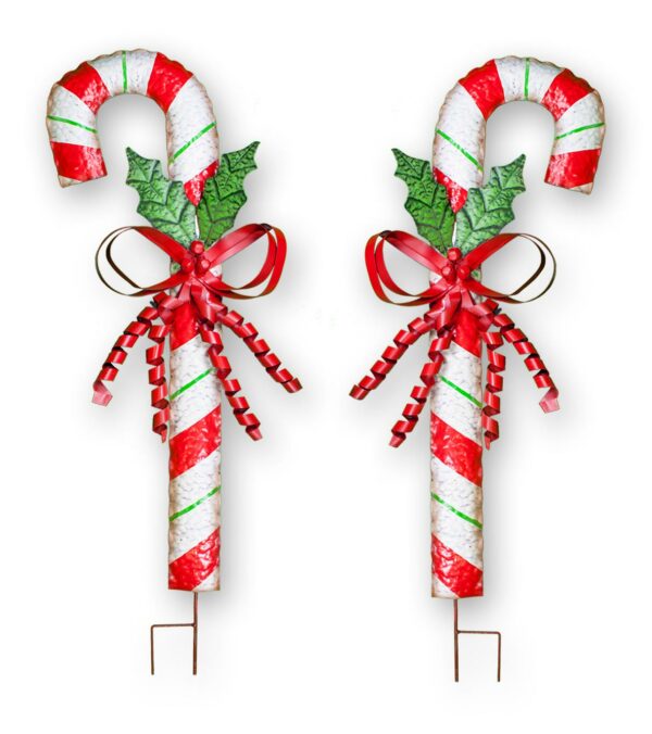 40 Inch Metal Candy Cane Stakes 12122 - Box of 6