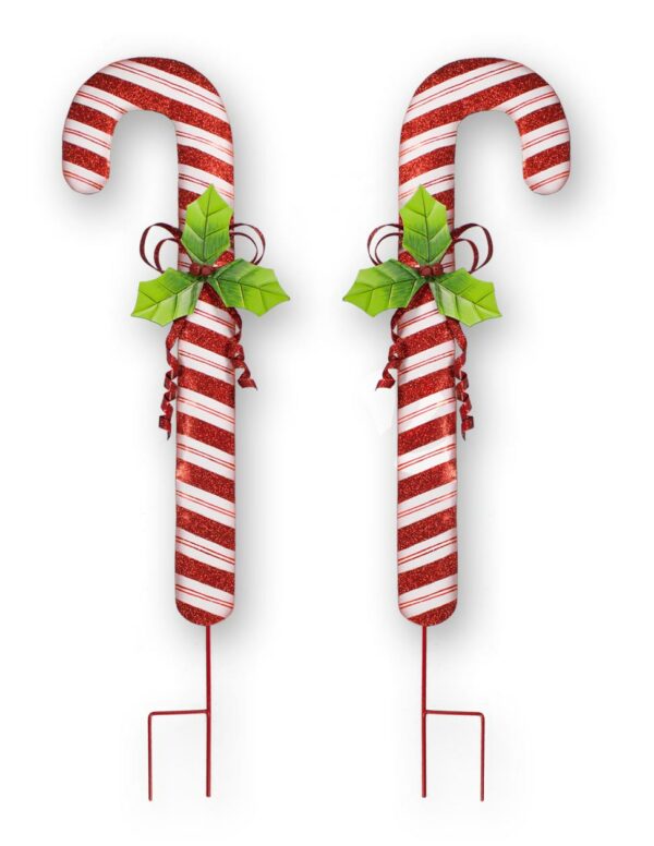 36 Inch Metal Candy Cane Stakes 12170 - Box of 12
