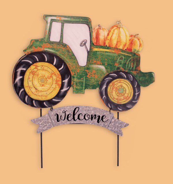 23 Inch Fall Tractor Welcome Stake 13122 - Box of 6