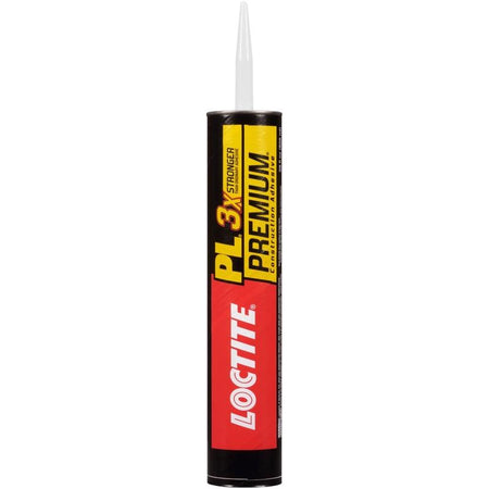 An image of the Loctite PL Premium Polyurethane Construction Adhesive tube, showcasing its professional design and branding in the 12 oz size.