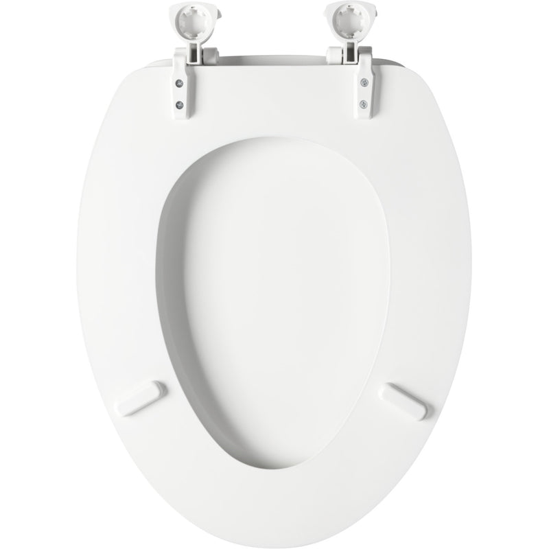 Bemis Elongated White Molded Wood Toilet Seat 144ECA-000-2