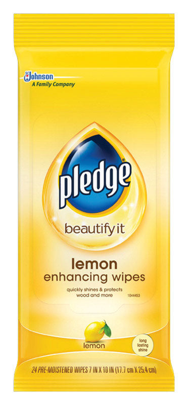 Pledge Lemon Clean Wipes 24-Pack 72807