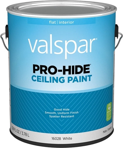 Valspar Flat Finish White Pro-Hide Ceiling Paint Gallon 16028