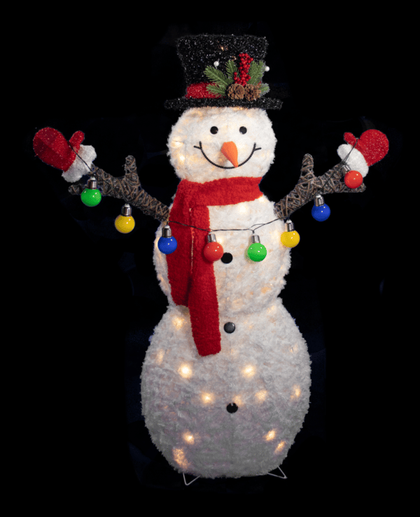 48 Inch Lighted Snowman 19246