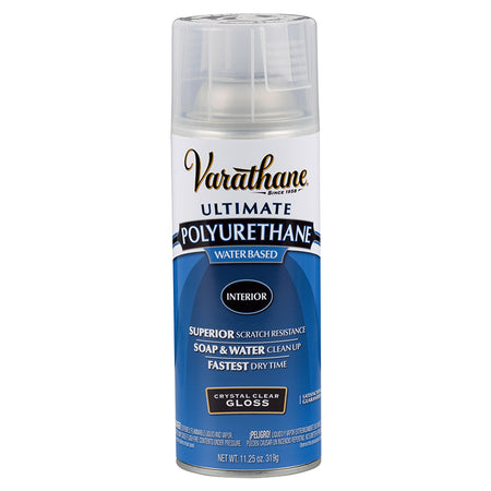 Varathane Crystal Clear Water-Based Polyurethane Spray Crystal Clear Gloss