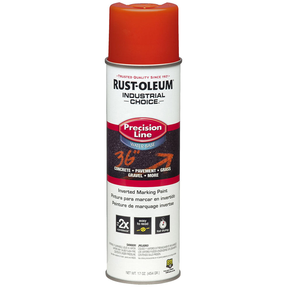 Rust-Oleum Industrial Choice M1800 System Water-Based Precision Line Marking Paint Alert Orange