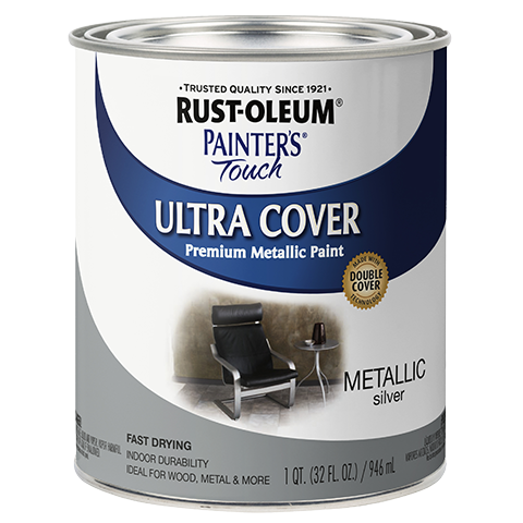 Rust-Oleum Painters Touch Ultra Cover Metallic Quart Metallic Silver
