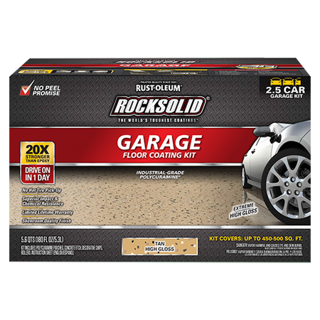 Rust-Oleum RockSolid Polycuramine® Garage Floor Coating Kit - 2 Car Tan