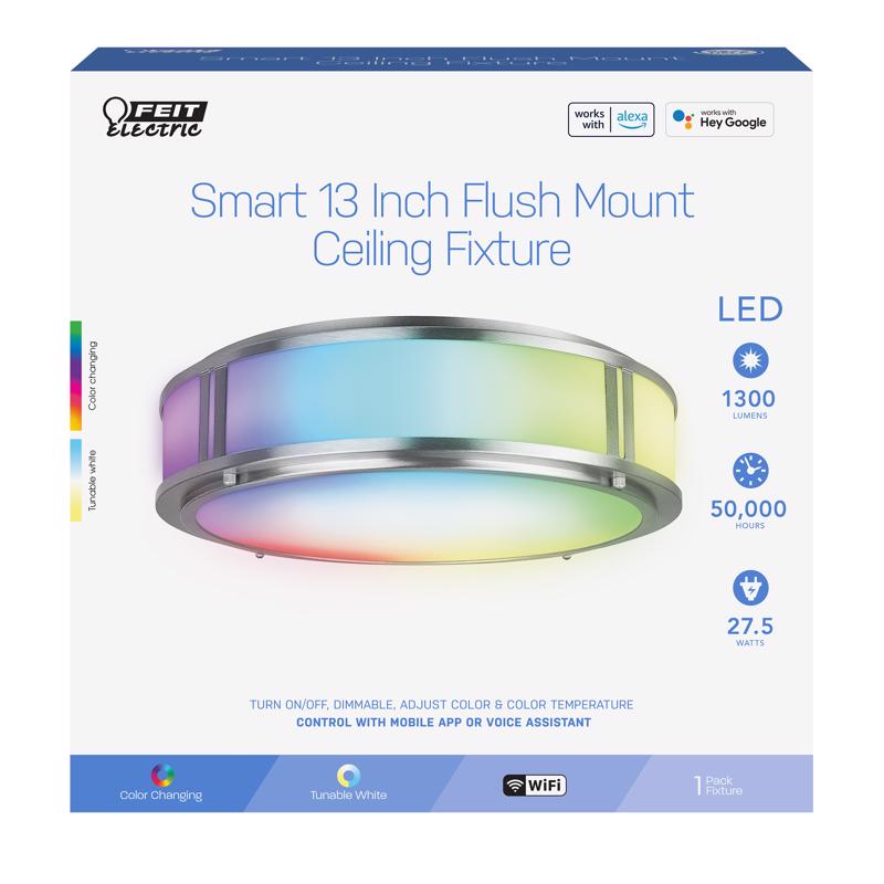 feit electric smart 15 inch flush mount ceiling light