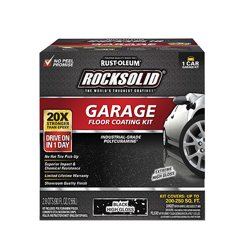 Rust-Oleum RockSolid Polycuramine Garage Floor Coating Kit High Gloss Black