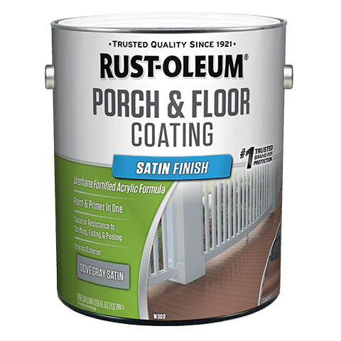 Rust-Oleum Porch & Floor Coating Satin Finish Gallon Dove Gray Satin