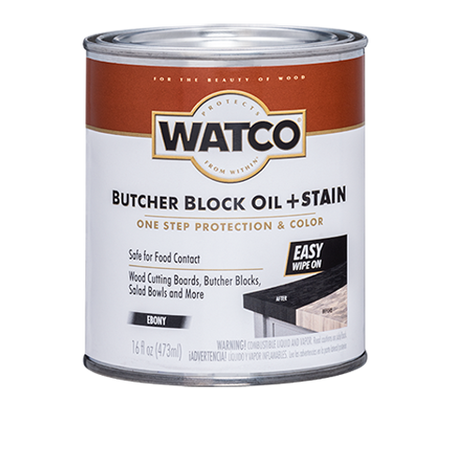 Watco Butcher Block Oil + Stain Pint Ebony