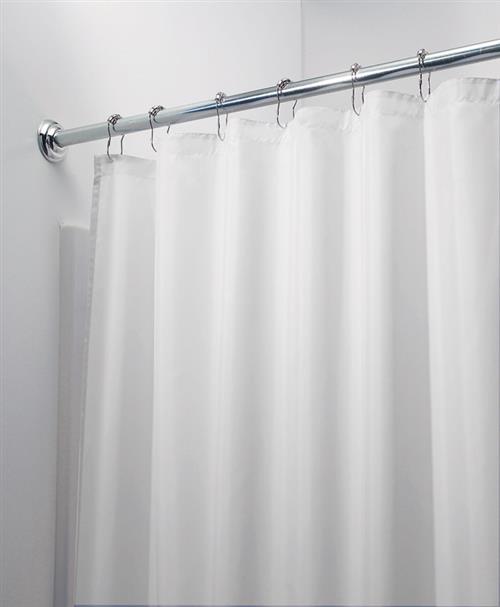 InterDesign White Polyester Shower Curtain-Liner 14652