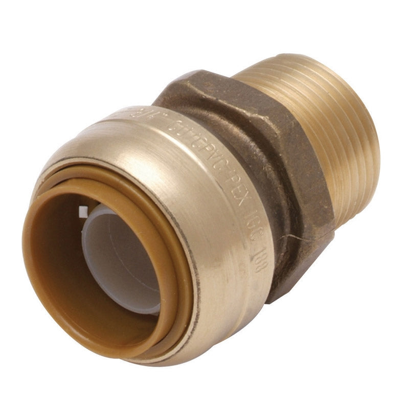 SB112220F-S Sharkbite Brass Pipe Fitting, Straight Threaded Connector RS