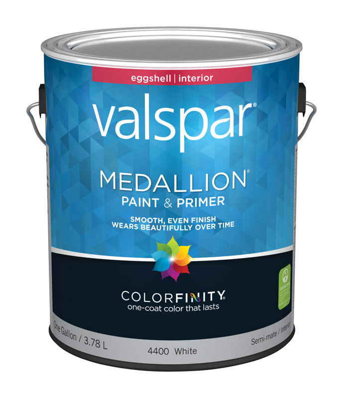 Valspar Medallion Interior Acrylic Latex Paint Eggshell White 4400 Gallon