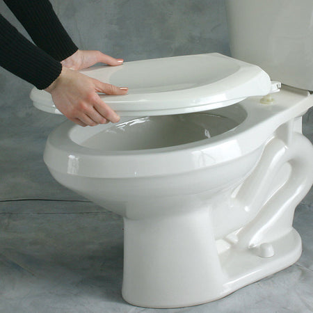 Bemis Round White Molded Wood Toilet Seat 44ECA-000-2