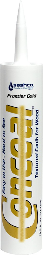 Sashco 10.5 Oz Conceal Textured Caulk for Wood Frontier Gold