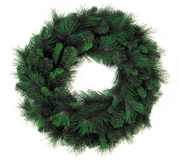 30 Inch PVC Mixed Pine Wreath 80085 - Box of 2