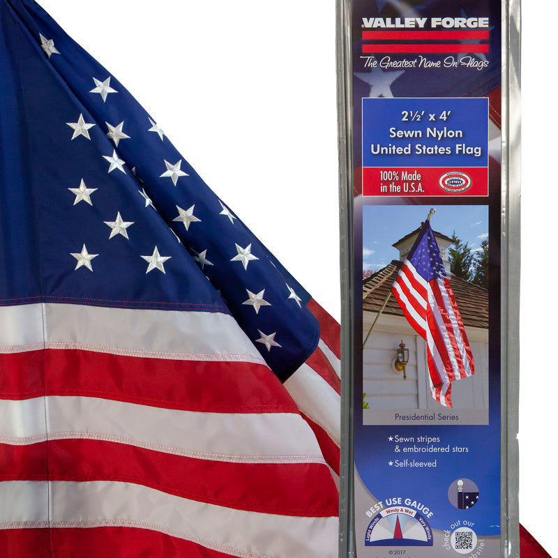 Valley Forge American Flag 30 in. H X 48 in. W 60650-T