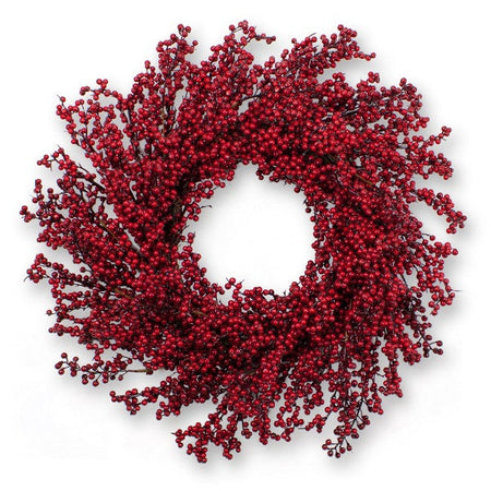 22 Inch Red Berry Wreath 80422 - Box of 2