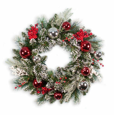 24 Inch Mixed Pine Wreath 80446 - Box of 2