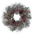 24 Inch Frosted Mixed Pine Wreath 80458 - Box of 2