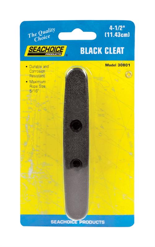 Seachoice 4-1-2 Inch Black Plastic Cleat 30801