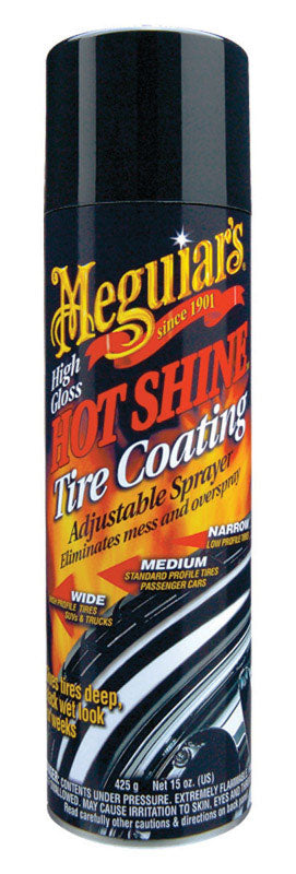 Meguiar's Hot Shine High Gloss Tire Coating - 15oz Aerosol, Pack Of 3, G13815