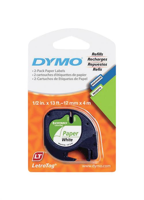 Dymo Paper Label Refill Tape 1-2 in. x 13 ft. Pearl White 10697