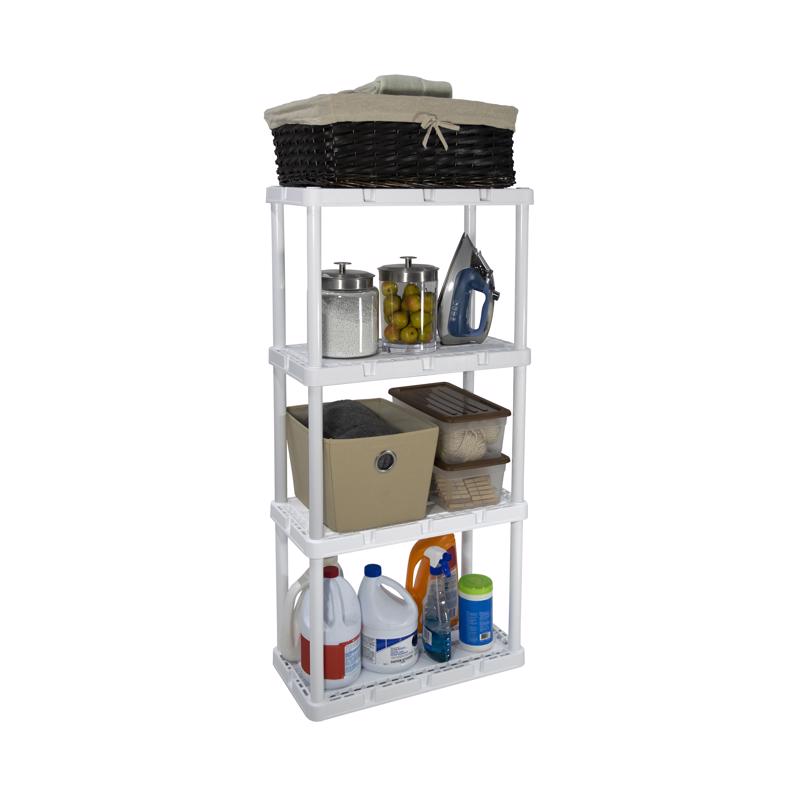 Gracious Living 91088-1C Knect-A-Shelf 48 in. H X 24 in. W X 12 in. D Resin Shelving Unit-5
