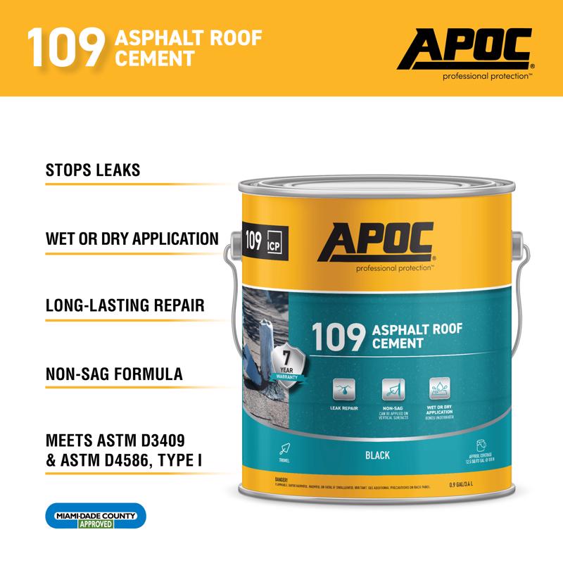 APOC 109 Asphalt Roof Cement Product Highlight Infographic
