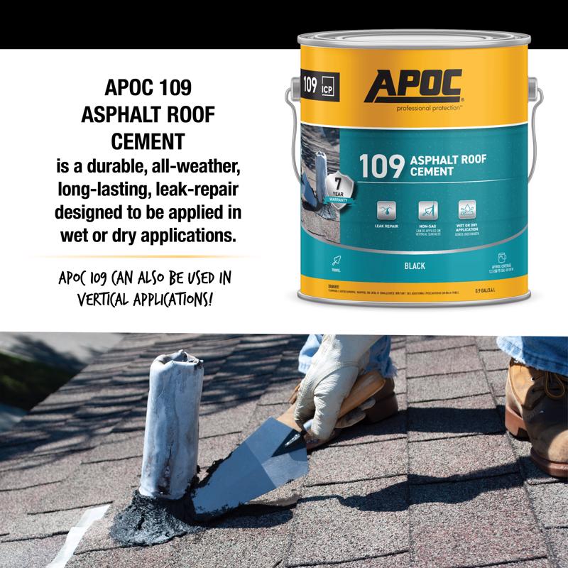 APOC 109 Asphalt Roof Cement being applied around a roof vent.