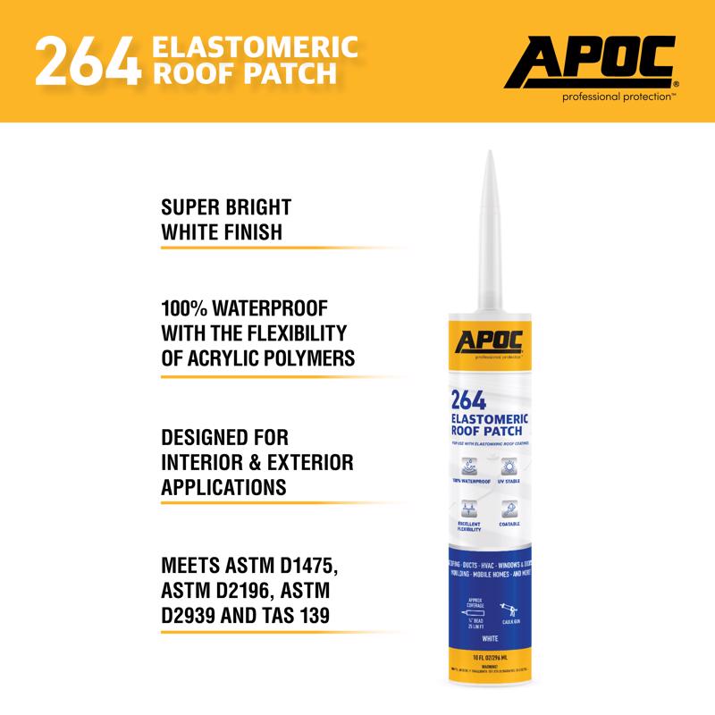 APOC 264 Elastomeric Roof Patch Tube Product Highlight Infographic