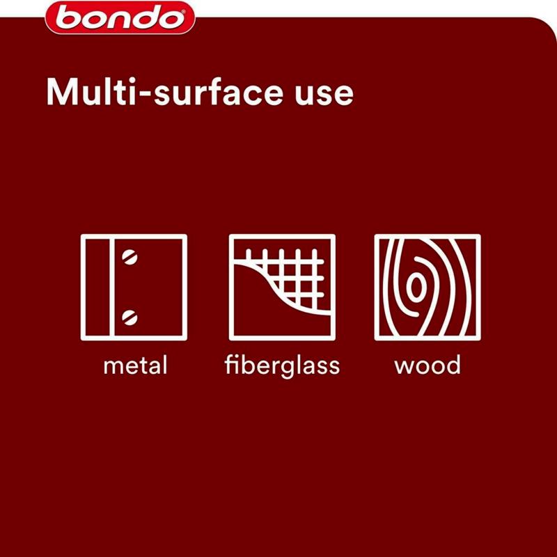 Bondo Glazing & Spot Putty Surface Use Infographic