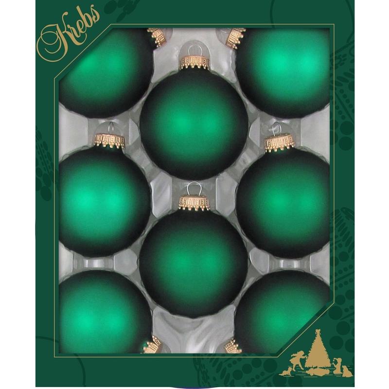Christmas by Krebs 2-5/8-In. Green Velvet Ball Ornament 8-Pack CBK70221 - Box of 12