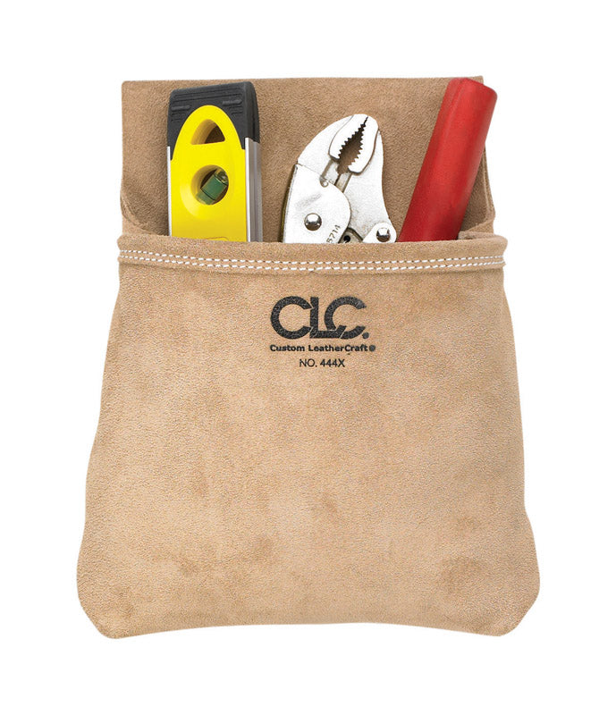 CLC 1-Pocket Suede Tool Pouch shown holding tools.