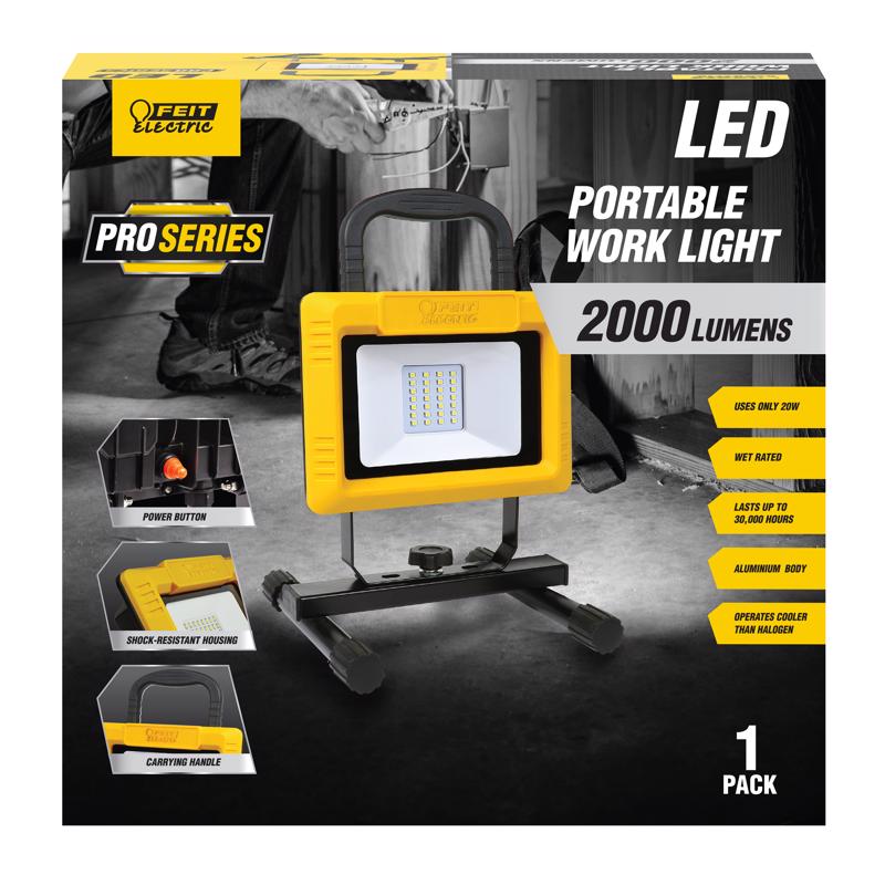 Feit Electric WORK2000XPLUG ProSeries Portable LED Work Light Packaged in box.