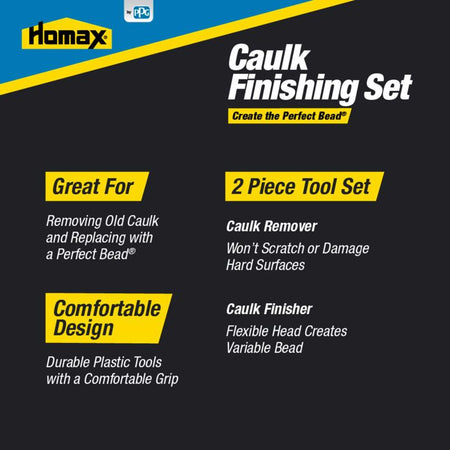 Homax Caulk Refinishing Took Kit Product Highlight Infographic