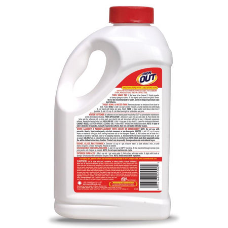 Iron Out Rust Remover back label