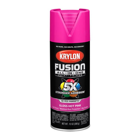 Krylon Fusion All-In-One Gloss Spray Paint Hot Pink