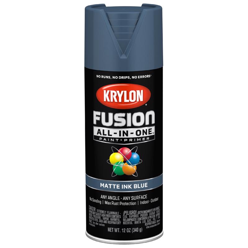 Krylon Fusion All-In-One Matte Spray Paint Ink Blue
