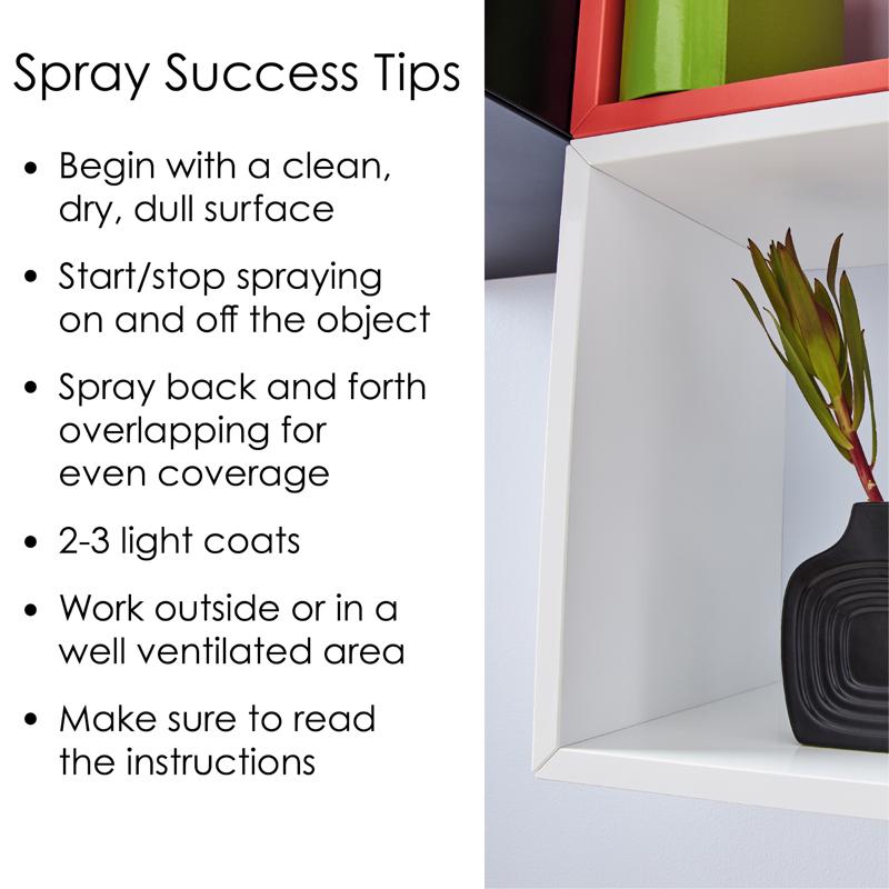 Krylon Fusion All-In-One Metallic Spray Paint Spray Success Tips Infographic