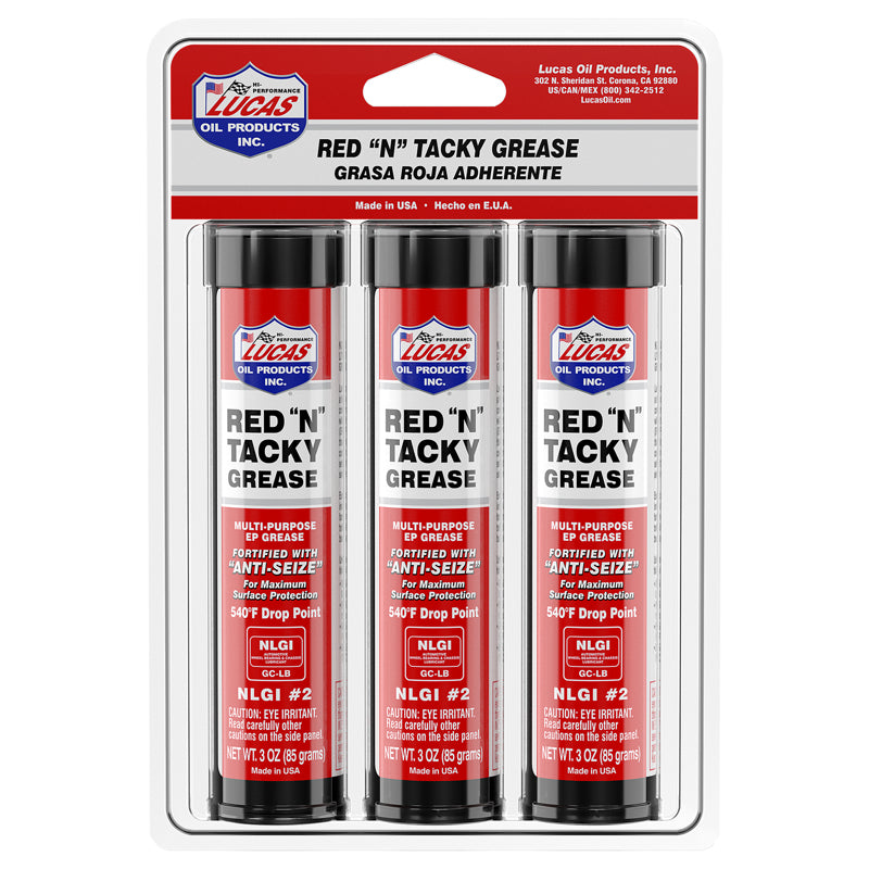 Lucas Oil Products Red N Tacky Multi-Purpose Grease Stick 3 Oz 10318