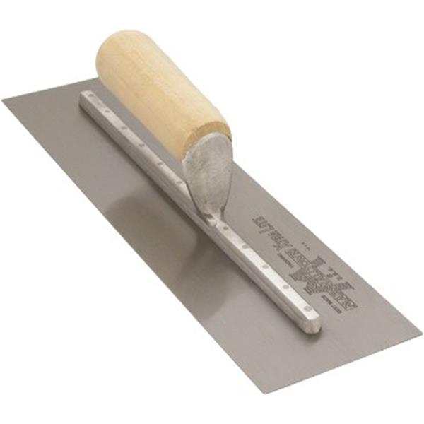 Marshalltown 20" High Carbon Steel Finishing Trowel with Straight Wood Handle
