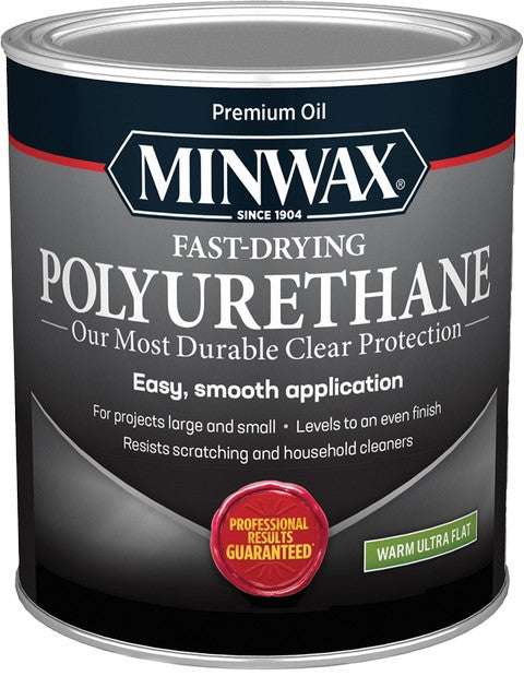 Minwax Oil-Based Clear Protective Finishes Fast Drying Polyurethane Quart Warm Ultra Flat