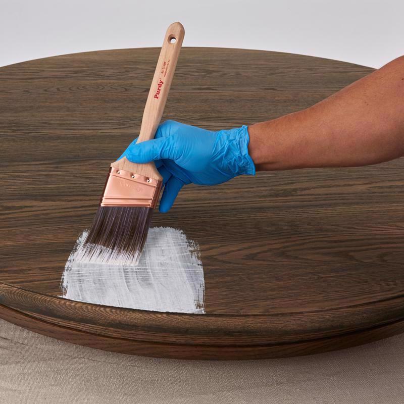 Minwax Color Wash Transparent Layering Color Being applied to a tabletop.