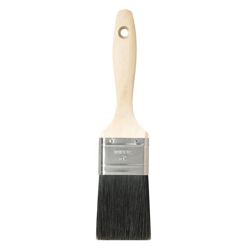 Minwax Wood Finish Trim Paint Brush highlighting the bristles and hardwood handle.
